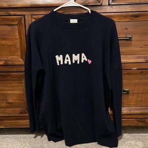 Navy blue “Mama” Hatch x JCREW sweater! Very soft and in EUC.
